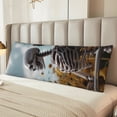thumbnail image 5 of KLL Sunflower Butterfly Skull Pattern Long Body Pillow Cover,20x60 Body Pillow Cases,Soft Brushed Microfiber Invisible Zipper Design-Pillow core not included, 5 of 7
