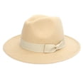 thumbnail image 2 of Sombrero de de moda para el sol, de Jazz de Panamá con lazo para viajes al aire libre, Festival , , beige BLESIY Sombrero de Copa Panamá Jazz, 2 of 7