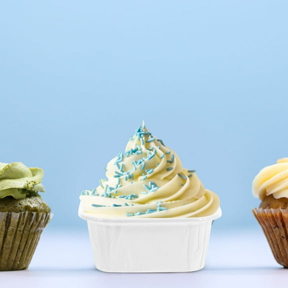 LIFKOME 50 Pcs Disposable Paper Baking Cups With Lids Square Cake Molds For Cupcakes And Muffins Greaseproof And Oven Safe For Home Baking And Professional Use