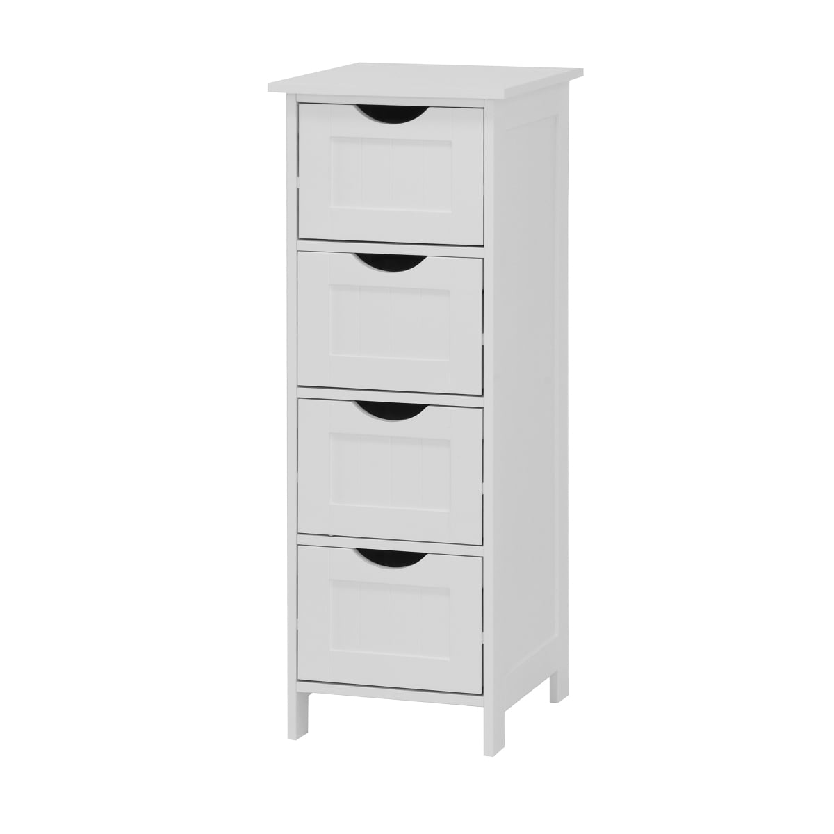 White Freestanding Bathroom Storage Cabinet Drawer-Equipped Cabinet for Bathroom Organization