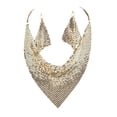 thumbnail image 2 of SmartBy 2Pcs/Set Women Necklace Earrings Set Leopard Print Sparkling Sequins Necklace Hook Earrings Set Jewelry Gift, 2 of 7