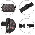 thumbnail image 5 of Black Christmas Car and Santa Pattern Cute Fanny Packs for Women,Travel Waterproof Crossbody Fanny Bags Waist Purse for Women Anti Theft Adjustable Strap for Running Travel Cycling, 5 of 6