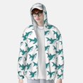 thumbnail image 3 of Pofeuu Cartoon Shark Print Sun Protection Outdoor Lightweight Full Zip UV Cooling Hoodie Long Sleeve Summer Clothing for Outdoor Hiking-Small, 3 of 5