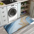 thumbnail image 3 of Blue Gold Wave Marble Pattern Kitchen Rug Mat,Kitchen Runner Rugs Non Skid Washable,Decorative Kitchen Floor Mats for Kitchen,Sink,Laundry,17"x47.2", 3 of 7