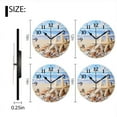 thumbnail image 2 of Battery Operated Analog Wall Clocks Non-Ticking Silent Modern Clock Decorative for Home,Office-White Starfish And Seashells On The Beach(12inch), 2 of 4