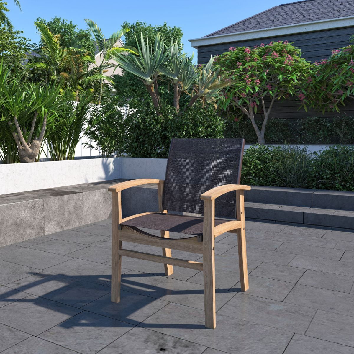 CityHarmony 7-Piece 100% FSC Teak Wood and Aluminum Rectangular Patio Dining Set