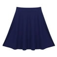thumbnail image 4 of Hansber Kids Girls A Line Dance Skirt School Uniform High-Waisted Full Circle Dress Pleated Mini Navy_Blue 16, 4 of 6