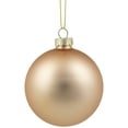 thumbnail image 5 of Northlight 2-Finish Glass Ball Christmas Ornament Set - 3.25" (80mm) - Gold - 6ct, 5 of 9