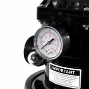 XtremepowerUS 16 in Sand Filter Pump, Above Ground & In-Ground Pool Sandpump, 7-Way Valve, 75139