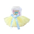 thumbnail image 2 of PEONAVET Easter Dog Dress, Spring Easter Bunny Embroidery Pet Costume for Dog Cats, Cute Yelloe Tulle Outfit for Holiday Party Decorations(S), 2 of 6