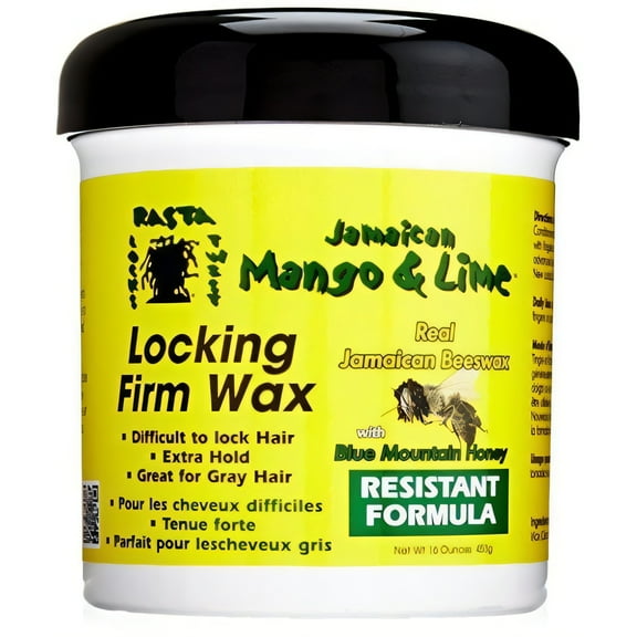 Jamaican Mango & Lime, Locking Firm Hair Wax Extra Hold with Real Beeswax & Honey