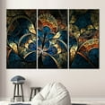 thumbnail image 2 of Trendy Poster, Fractal Pattern Printed, Shimmery Wall Decor, Fractal Pattern, Abstract Canvas, Modern Wall Decor, Gold Artwork, Canvas Wall Decor - 3P-Gold Framed, 2 of 9