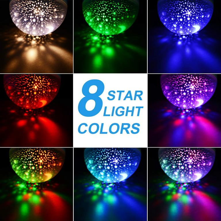 Star Projector LED Night Light, 360 Degree Rotating Moon Sky Night Lamp for Adult Kids Sleep, Best Toys Christmas Gifts - Walmart.com