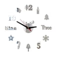thumbnail image 2 of Pompotops Clearance Sales DIY Wall Clock 3D Mirror Sticker Home Office Decor Clock, 2 of 5
