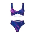 thumbnail image 4 of Daiia Neon Gradient Blue Women's Bikini Set Two Piece Swimsuit High Waisted Bikini Adjustable Straps Bikini Perfect for Beach, Pool, and Summer Vacation-XX-Large, 4 of 9