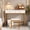 White and Gold, variant on Caulitar Home Office Writing Desk with Drawers, Modern Study Table with Stool for Teens, White