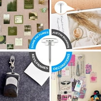 Clear Push Pins Thumb Tacks with Plastic Heads, 100 Count in Reusable Box for Cork Boards Bulletin Boards Wall Displays