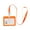 Orange, variant on LAILLSH 2026 New Arrival Business Card Holder Wallet Double-Sided Transparent Employee Work Card Holder Employee Plastic ID Card