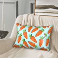 thumbnail image 6 of KLL Cartoon Carrot Pattern Silk Pillowcase for Hair and Skin Standard Size 20"X 30" Soft Breathable Pillow Covers for Sleeping, 6 of 7