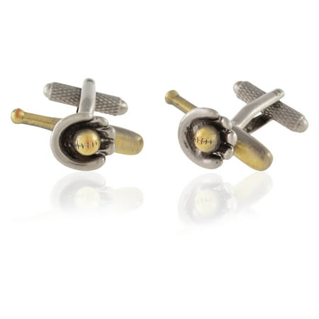 Baseball Bat, Glove & Ball Cufflinks