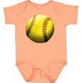 thumbnail image 3 of Inktastic Yellow Softball Boys or Girls Baby Bodysuit, 3 of 5
