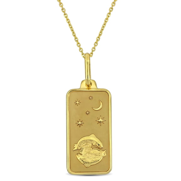 Everly Women's 10k Yellow Gold Pisces Horoscope Necklace