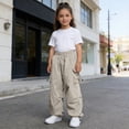 thumbnail image 5 of Boys Pants All-Season Adjustable Cargo Trousers with Multiple Pockets for Kids and Teensdurable Everyday Casual Comfort and Practical Outdoor Wear, 11-12 Years, Beige, 5 of 8