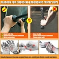 thumbnail image 4 of Ergonomic Tricep Rope Pulldown Attachments, Upgraded 27 32 40 & 47 Inch Extra Long Triceps Rope Cable Attachments for Gym, LAT Pull Down Bar for Cable Machine, Tricep Workout Cable Attachments, 4 of 7