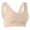 Beige, variant on Women Plus Size Mesh Sport Bras Seamless Wide Strap Wirefree Mesh Everyday Bra Breathable Full Coverage Raceback Bras for Running Yoga Cycling