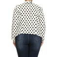 thumbnail image 4 of Women's Plus Size Casual Long Sleeves Open Front Polka Dot Blazer Jacket, 4 of 5
