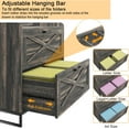 thumbnail image 5 of Conate 2 Drawer Farmhouse File Cabinet, Lateral Filing Cabinet with Charging Station for Home Office, Letter / Legal / A4 Size Hanging Files, 5 of 7