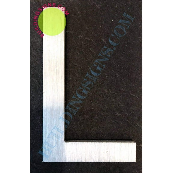 Aluminum Letter L Sign (Brush Silver,Double Sided Tape, Rust Free, 2.75 inch)-ÉLÉGANTE NUMÉRO DE Porte BROSSE Artiste (ref-2201)