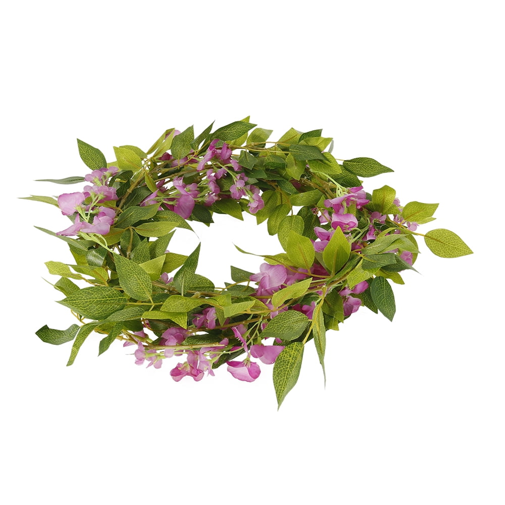 HOTBEST 2Packs Garland Artificial Silk Wisteria Vine Ivy Leaves Flowers