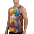 thumbnail image 2 of KLL Rainbow Lamb Breakfast Print Men's Muscle Gym Workout Stringer Tank Tops Bodybuilding Fitness T-Shirts Tank Tops Men-3X-Large, 2 of 7