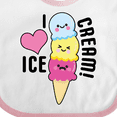 thumbnail image 4 of Inktastic I Love Ice Cream with Cute Ice Cream Cone Boys or Girls Baby Bib, 4 of 4