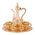 thumbnail image 2 of European Set Metal Glass Jug Set Serveware Antique Turkish Set Vintage Aureate White, 2 of 9