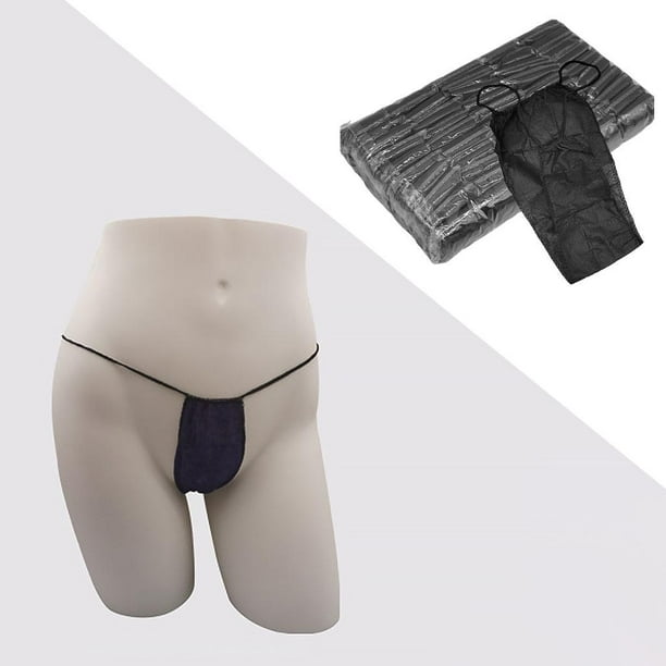 100x Tangas desechables no tejidas Ropa interior suave portatil para broncearse Suministros de higienico Calzoncillos de Macarena Bragas desechables Walmart en linea