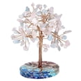 thumbnail image 1 of Yuarrent Elegante colgante de árbol de piedras de cristales curativos, adorno de árbol de piedras de cristales para el hogar Decoración del hogar Aguamarina cristal rosa, 1 of 6