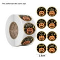 thumbnail image 2 of Rollo de pegatinas, etiquetas de calabazas de Halloween, etiquetas adhesivas, decoraciones navideñas, 2 of 5