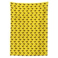 thumbnail image 3 of Ambesonne Dogs Tablecloth Rectangular Table Cover, Fun Pet Characters on Yellow, 52"x70", Yellow Pale Brown Black, 3 of 4