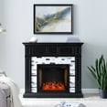 thumbnail image 3 of SEI Furniture Drovling Marble Smart Electric Fireplace in Black, 3 of 5