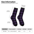 thumbnail image 2 of Haiem Purple Black Plaid Pattern Crew Socks – Soft & Durable Moisture-wicking Socks, Stay-Up Fit for Business, Work, and Casual Wear Size 5-11, 2 of 6