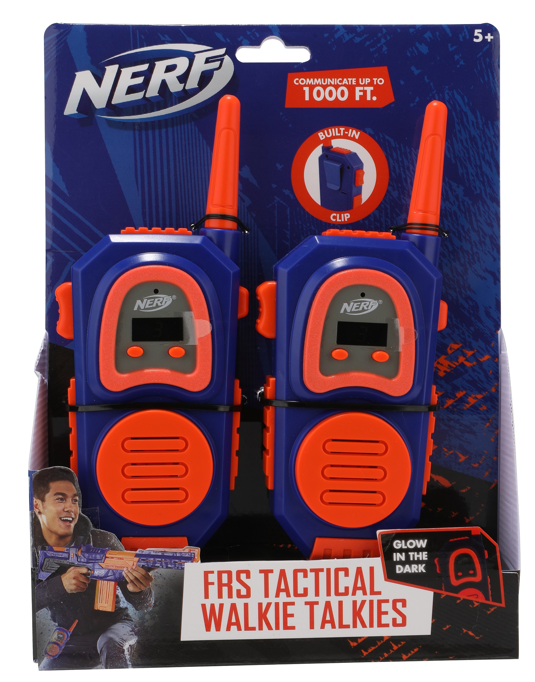 Nerf FRS Tactical Walkie Talkies up to 1000 FT & Glow In The Dark