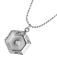 thumbnail image 4 of Collar colgante hexagonal de Cristal Vintage Fernando plata, 4 of 8
