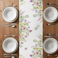 thumbnail image 4 of Table Runner 36 Inches Long for Kitchen Dining, Pink Spring Floral Dresser Scarf Farmhouse, Dining Table Decorations for Wedding/Parties, Watercolor Botanical Wildflowers 13 x 36 In, 4 of 8