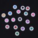 thumbnail image 4 of Acrílico amor espaciadores sueltas con orificio para joyería haciendo suministros paquete de 200 piezas, 4 of 9