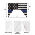 thumbnail image 5 of Blue American Flag Swag Valances for Windows, Small Curtains Drapes, Black White Stripe US Flag Retro Wooden Kitchen Window Curtains Over Sink Window Treatment Valance for Bedroom/Bathroom 56"x36", 5 of 5