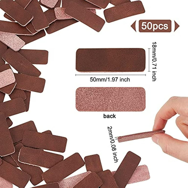 50pcs Handmade Leather Tags Hat Scarf Garment Labels Sewing Craft  Accessories
