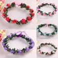 thumbnail image 3 of AYYUFE Rose Flower Crown Headband Wreath Party Wedding Bridal Garland Hairband Headwear, 3 of 8