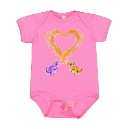 

Inktastic Fire Heart Dragons Gift Baby Boy or Baby Girl Bodysuit